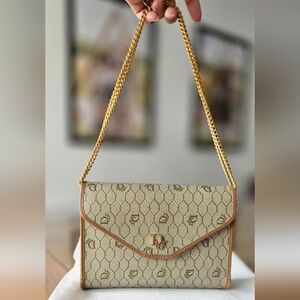 Vintage Christian Dior Honeycomb PVC Chain Shoulder Bag